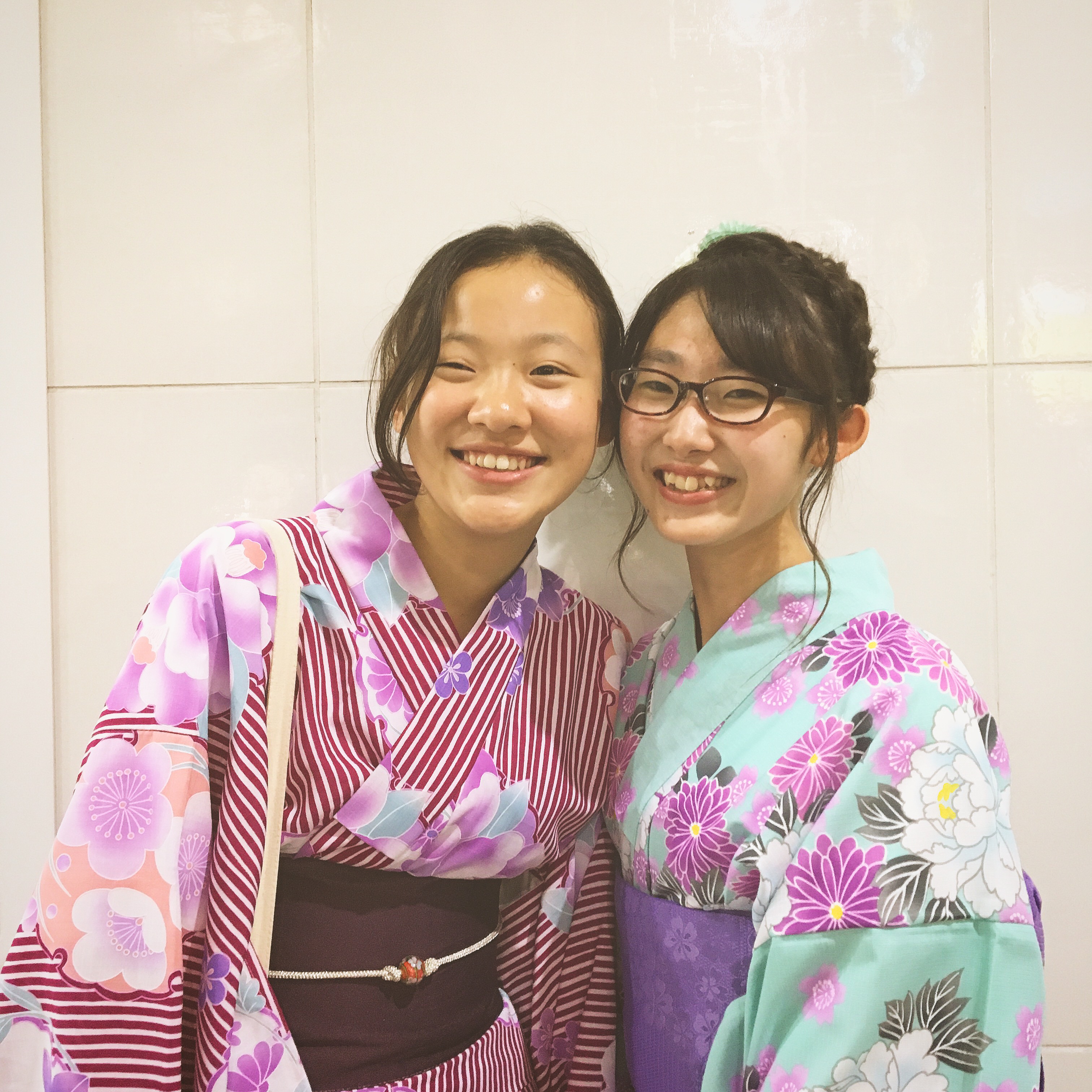 浴衣で花火大会