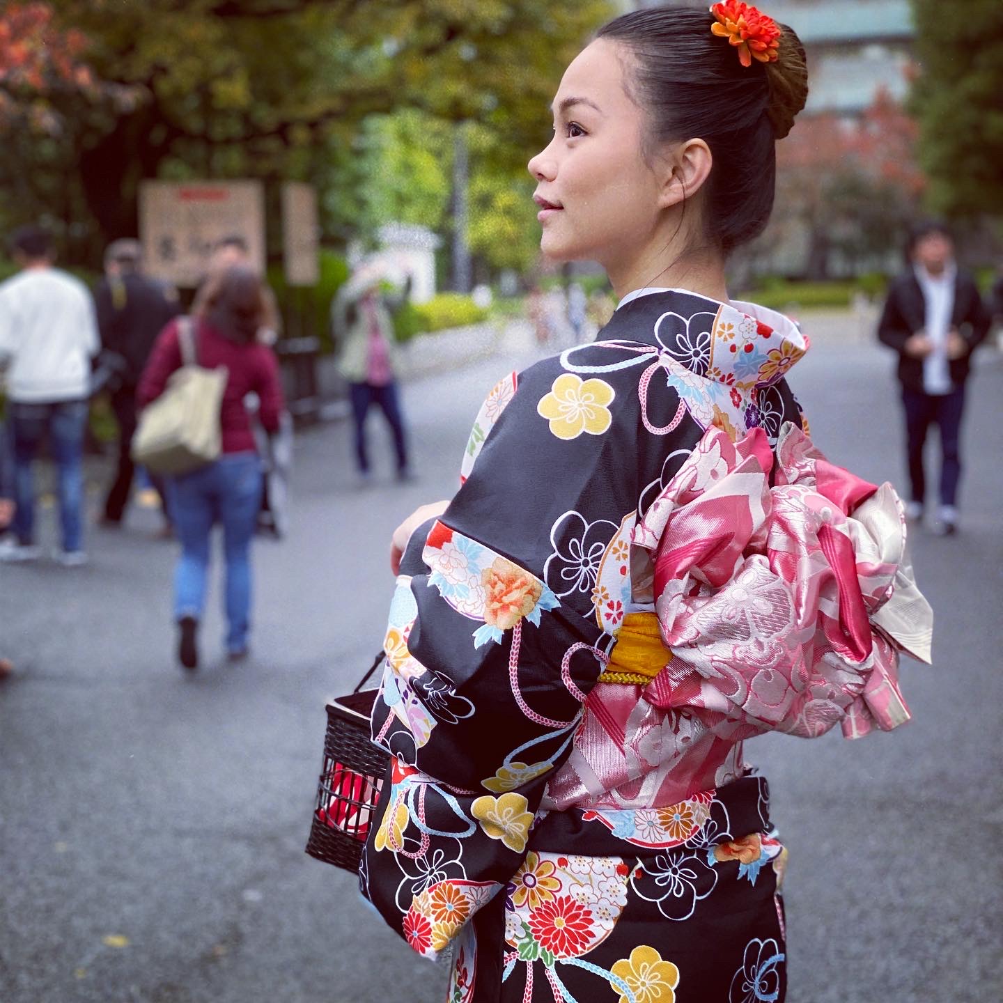 着物で記念写真♡