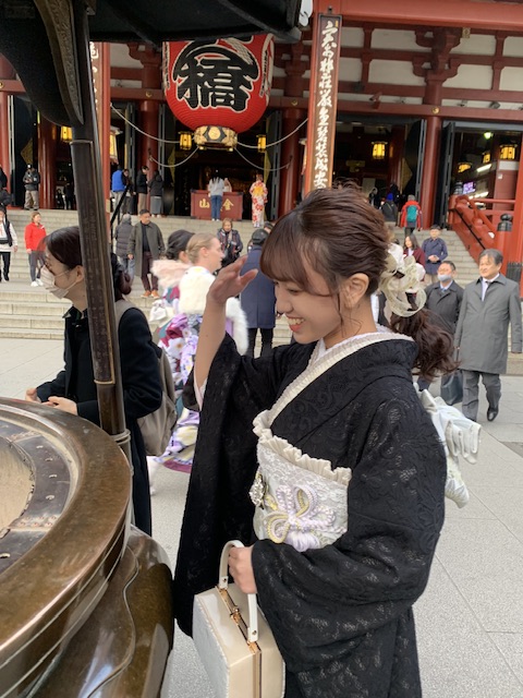 初詣は浅草寺で♡
