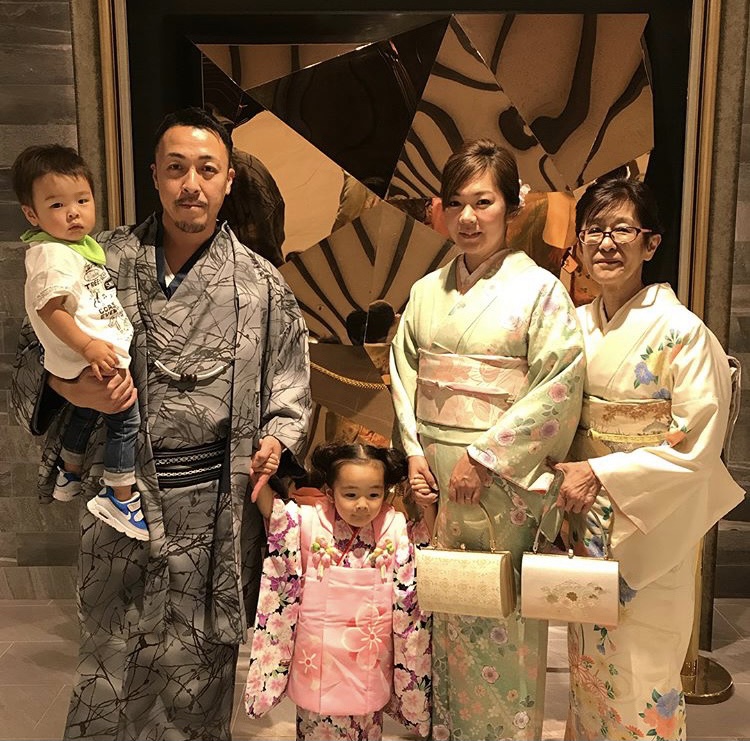 家族で着物( ´∀｀)
