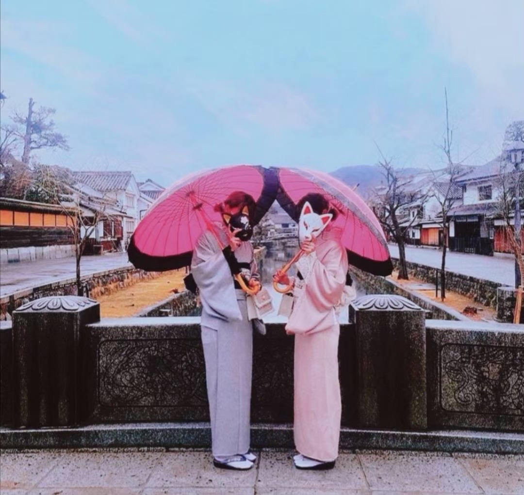 雨の日は和傘でお写真を⭐︎