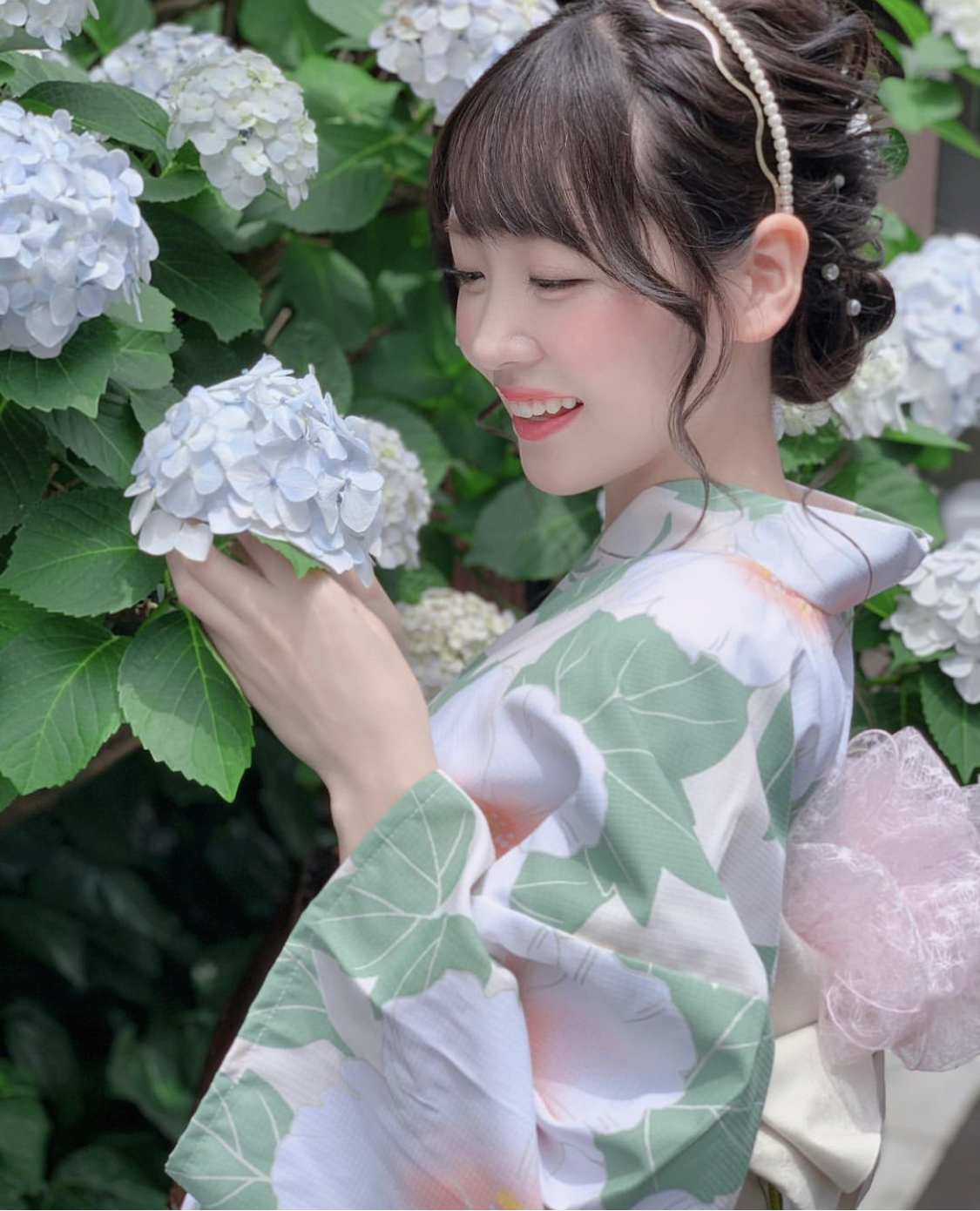 紫陽花といっしょに