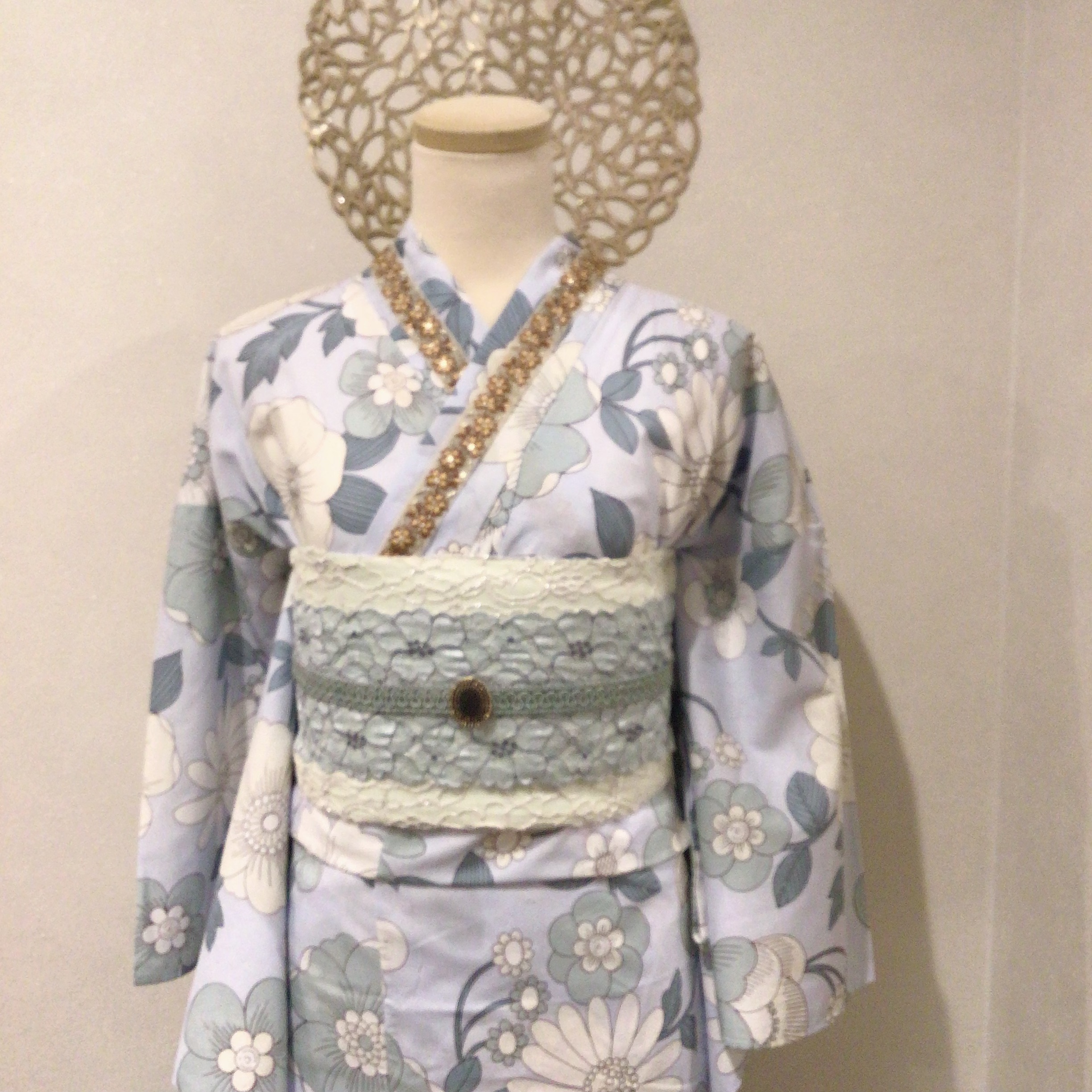 浴衣でワントーンコーデ♡