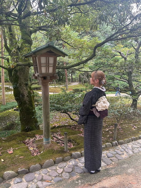 金沢兼六園店♡ツイード着物で♡