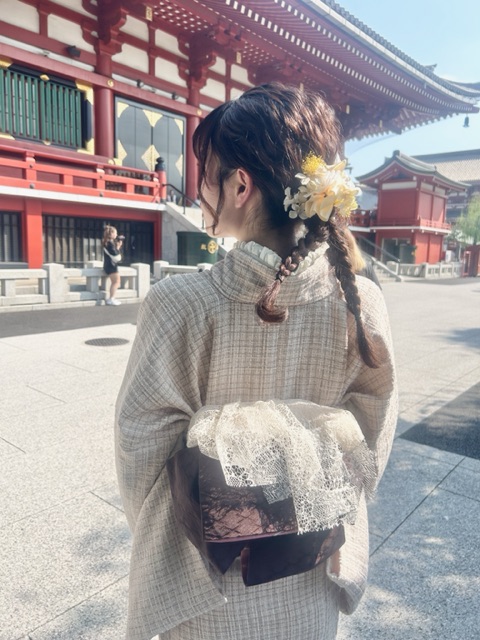 ツイード着物が可愛い♡