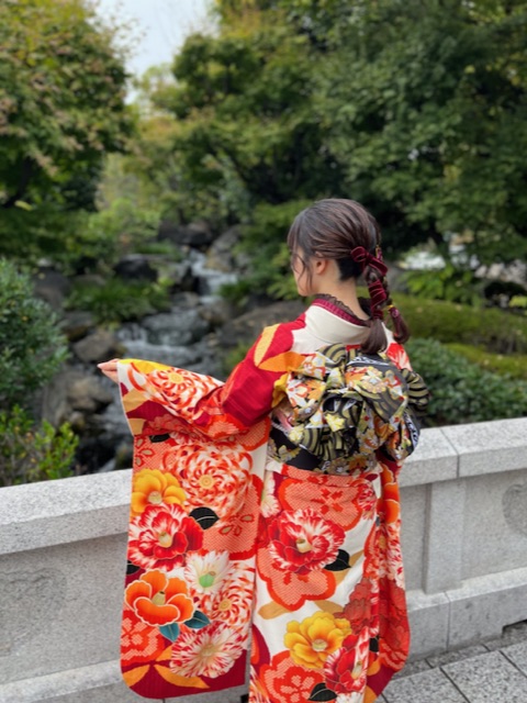 浅草で初詣は振袖で✨